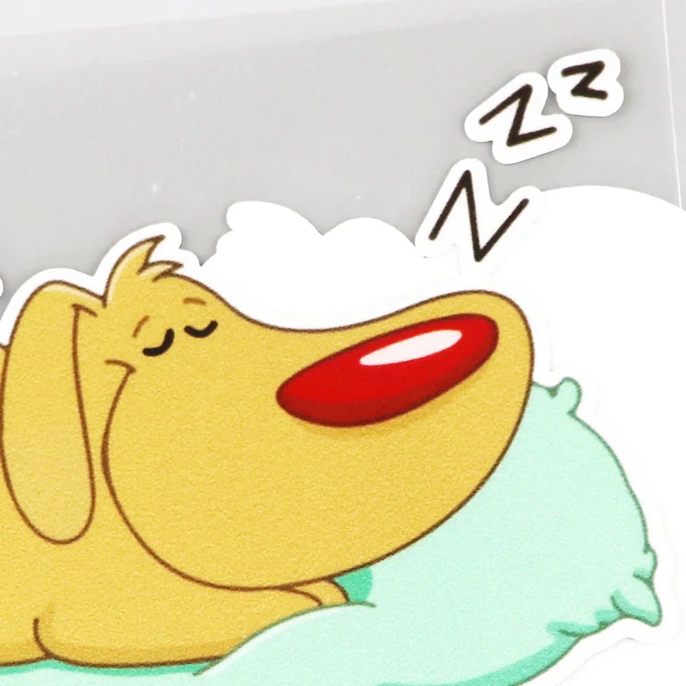 

YJZT 14.9CM9.2CM Decal Cute Fog Sleeping On Pillow PVC Car Sticker 11C-0310