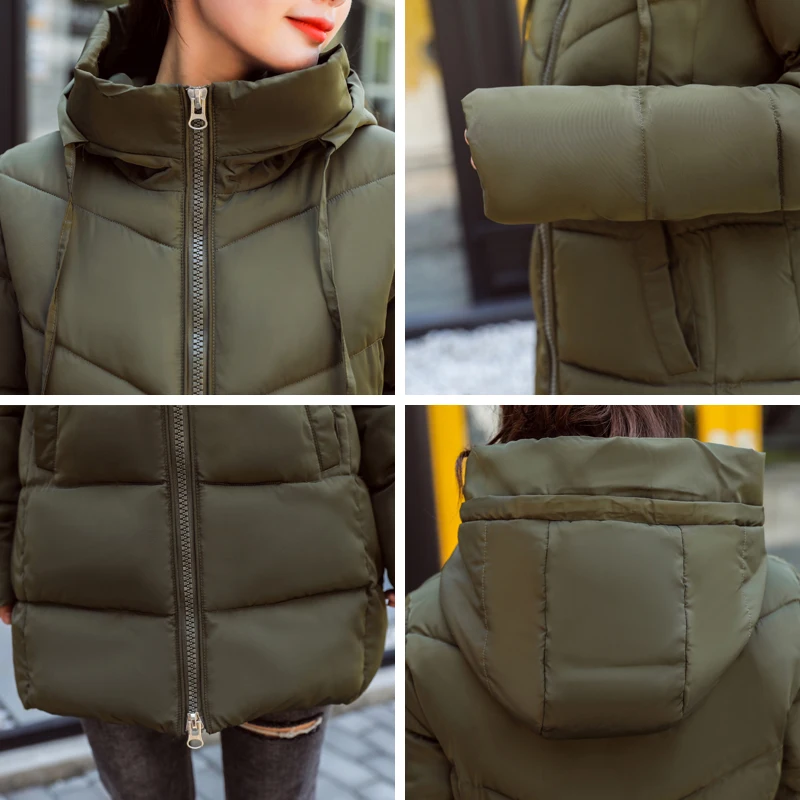 

Parka Women 2020 New Winter Jacket Women Coat Hooded Outwear Female Parka Thick Cotton Padded Outerwear Plus Size Overcoat R361