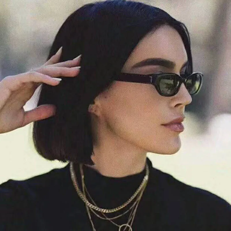 KarenHeather новые модные овальные Квадратные Солнцезащитные очки для женщин Ретро