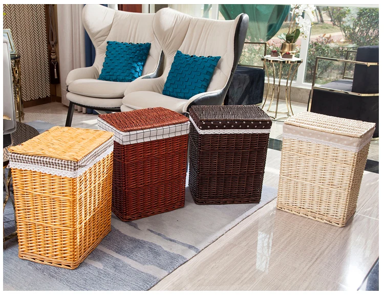 

Dirty clothes storage basket rattan hamper extra large laundry basket hamper with lid hot pot shop clothes storage basket