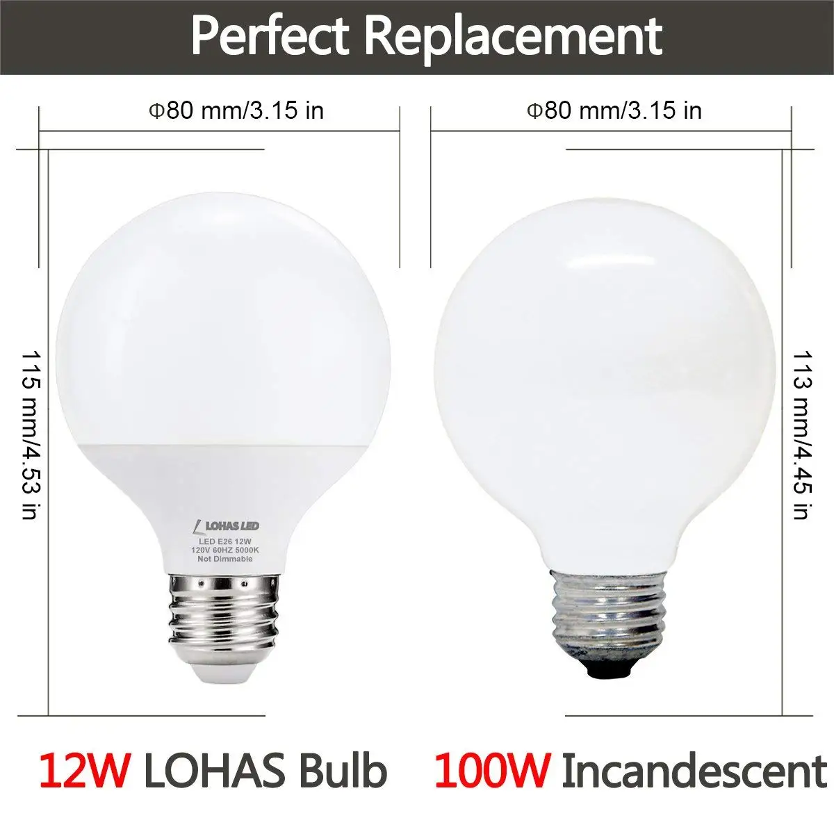 E27 светодиодный светильник лампы Дневной 5000k эквивалент 75 to100W накаливания G80