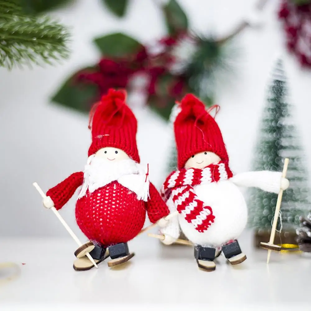 Рождественские украшения для дома мини рождественские катания на лыжах Куклы