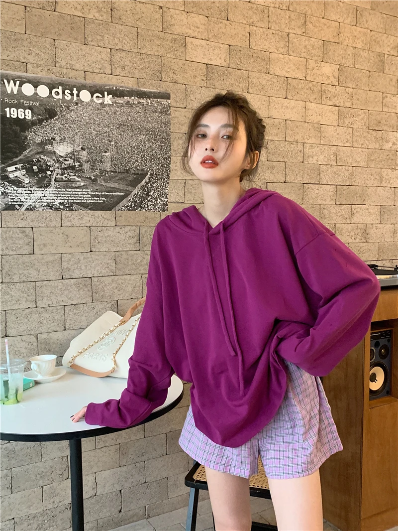 

Осень 2021, новинка, однотонные мужские толстовки, Свободная Повседневная Толстовка с длинным рукавом и завязкой, с защитой от солнца, с капюш...