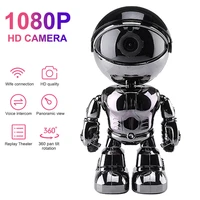 intelligent robot camera 1080p surveillance home security surround rotation tracking monitoring night vision baby or pet