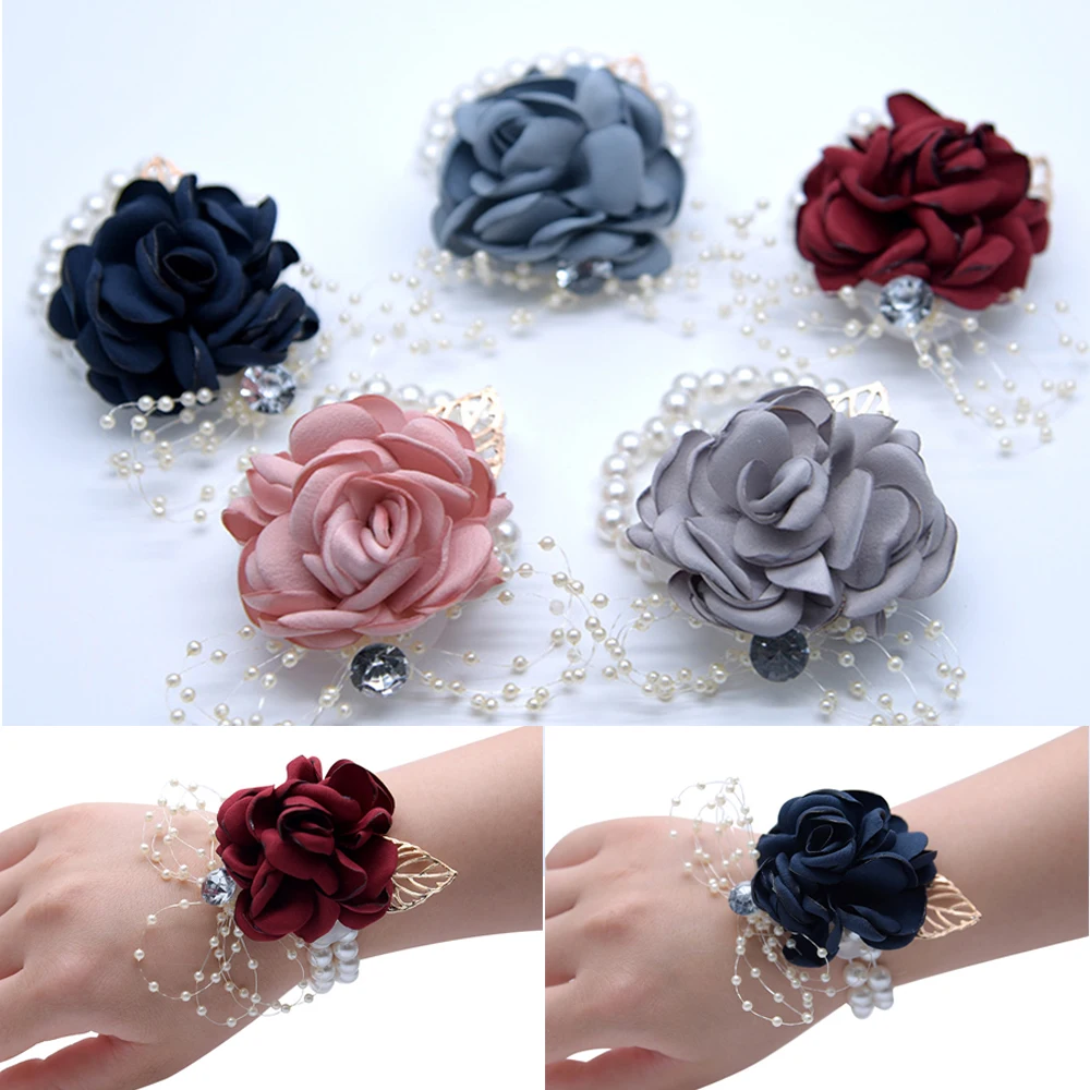 Брошь на запястье ручной цветок невесты сувенир сестры группа свадебные