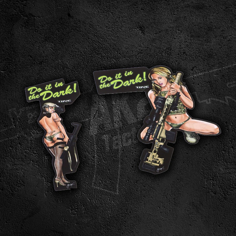 3 шт. TNVC Ночное видение Тактический сексуальная девушка наклейки для автомобиля