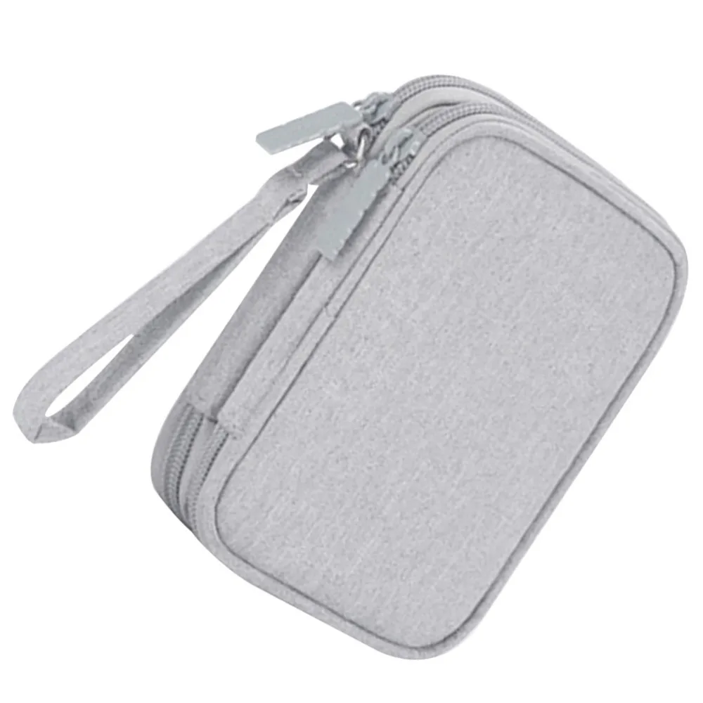 

1 Pc Multipurpose Earphone Container Mobile Phone Storage Bag (Grey,)