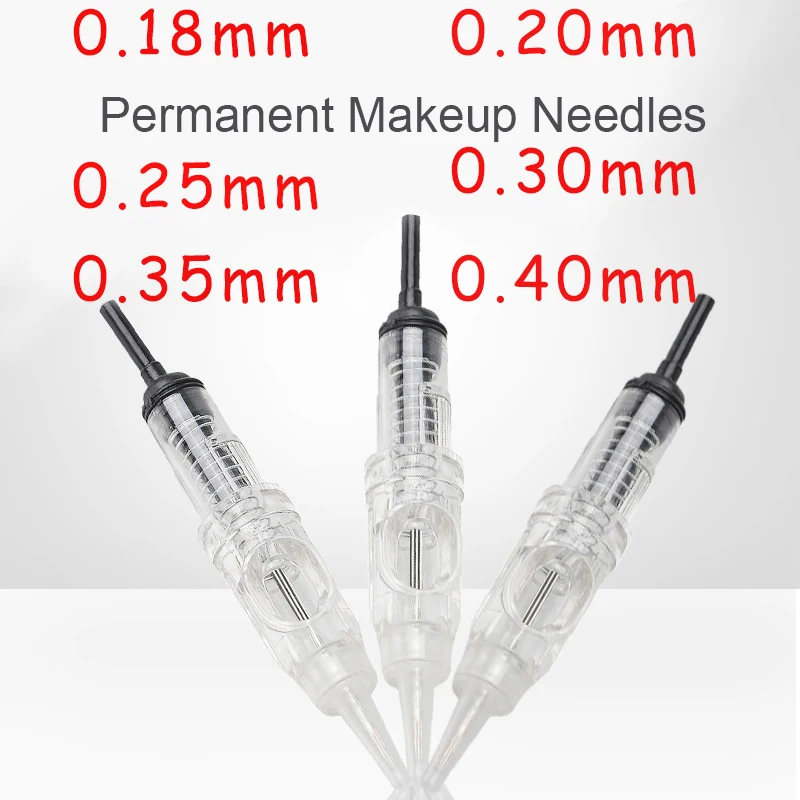 

microblading Cartridges 0.18/0.20/0.25mm 1RL Easy Click Disposable semi-Permanent Makeup Cartridge Needles Tips For Eyebrow Lips