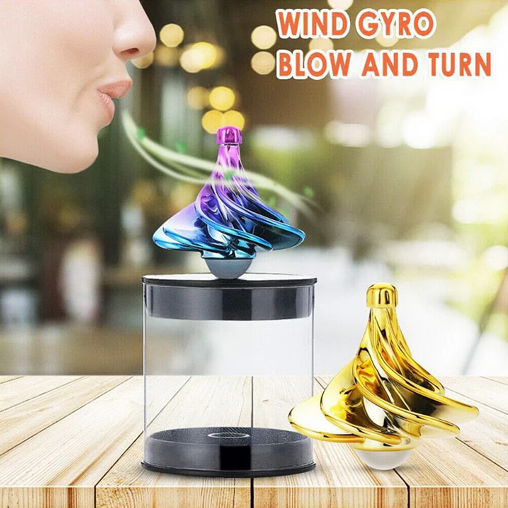 SHUJIN Decompression Children Desktop Box Toys Air Aerodynamic Wind Blown Silent Fingertip Flying Toy Fidget Spinner | Игрушки и хобби