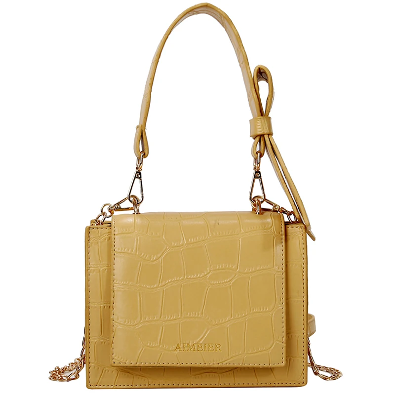 Элегантная женская сумка-тоут с бантом 2019 новая качественная кожаная