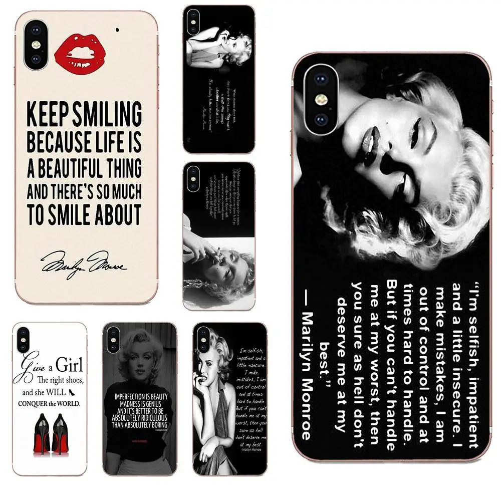 Мэрилин Монро Im эгоистичная цитата для Apple iPhone 4 4s 5 5C 5S SE 6 6S 7 8 11 Plus Pro X XS Max XR мягкий