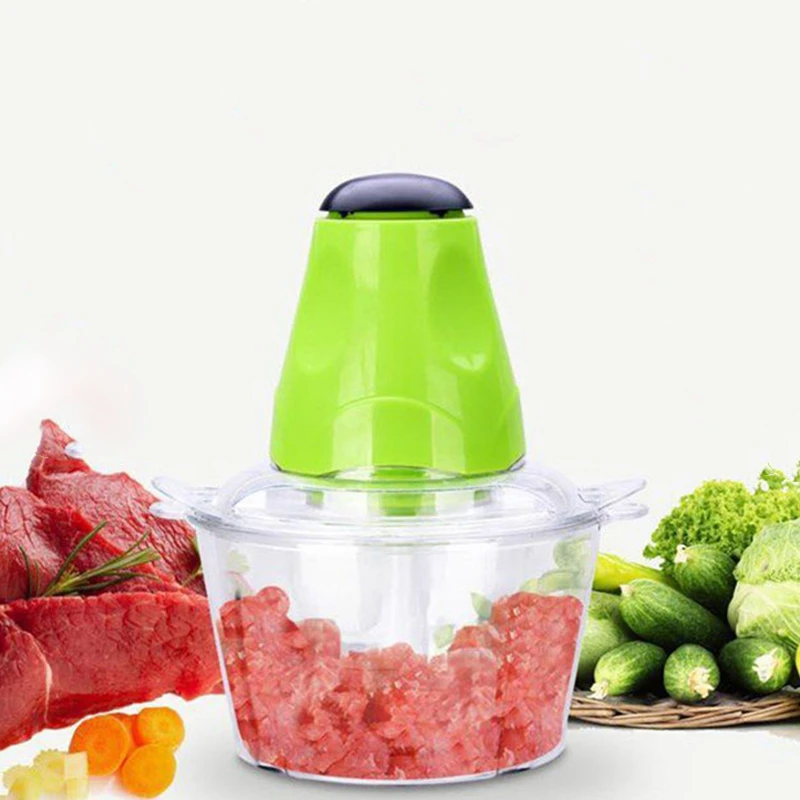 Измельчитель для еды электрическая мясорубка кухонный аппарат Мини комбайн 2л