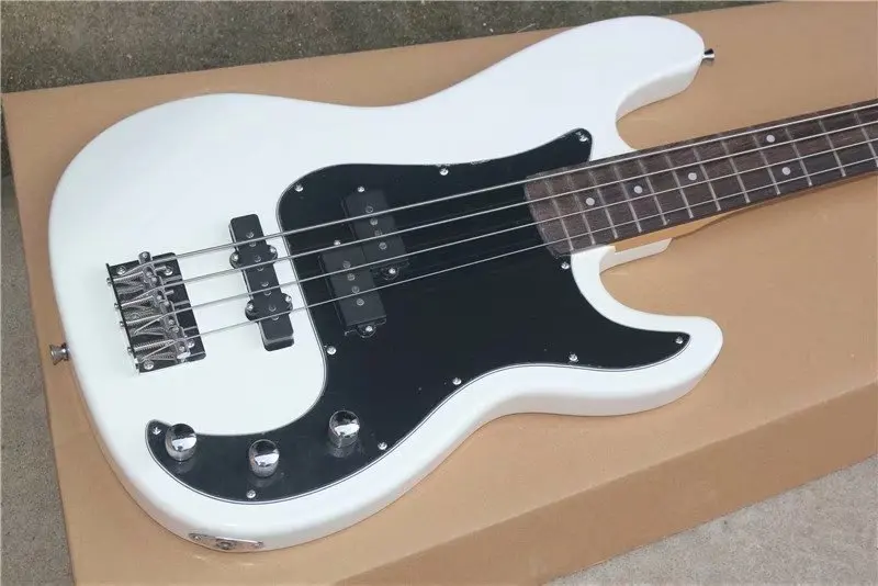 Бесплатная доставка новинка бас Электрический Джаз 4 струны бас-гитара в белом