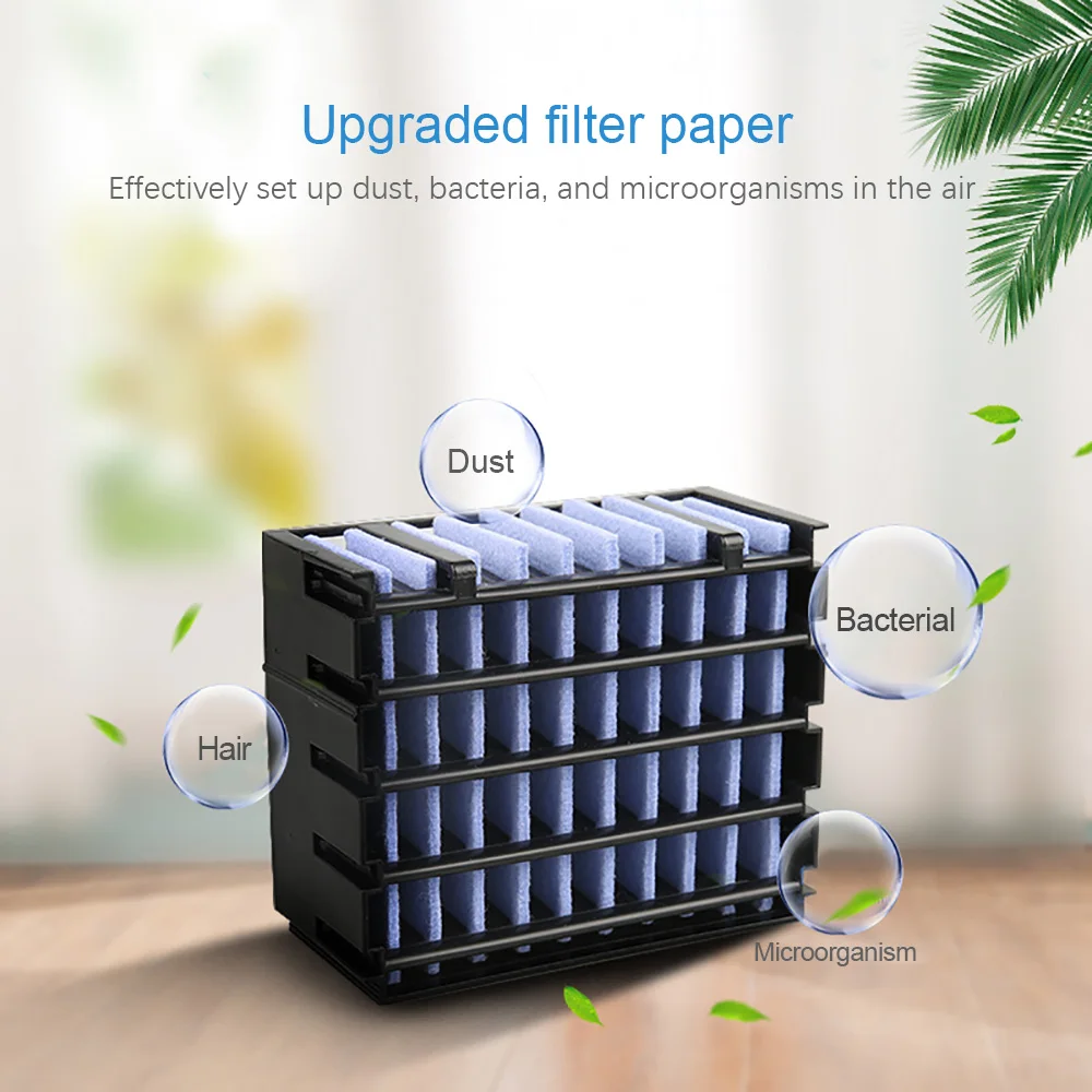 

Mini Portable Air CoolerAir Conditioner Multi-function Humidifier Purifier 7 Colors LED USB Desktop Air Cooling Home Fan2