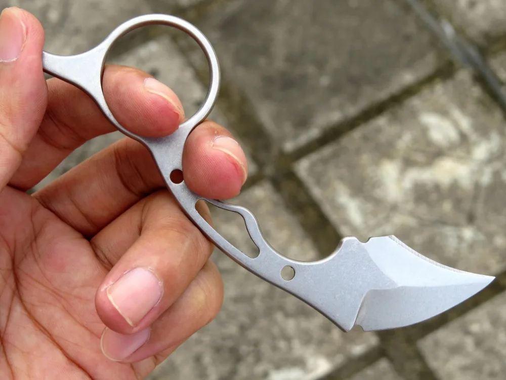 EF маленький прямой нож D2 лезвие полный стальной фиксированный Тактический