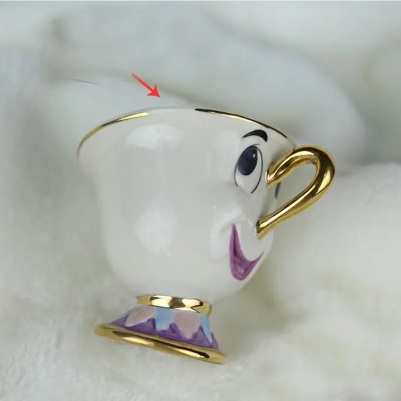 Новый мультяшный чайник Красавица и Чудовище кружка Mrs Potts чип чайный чашка один