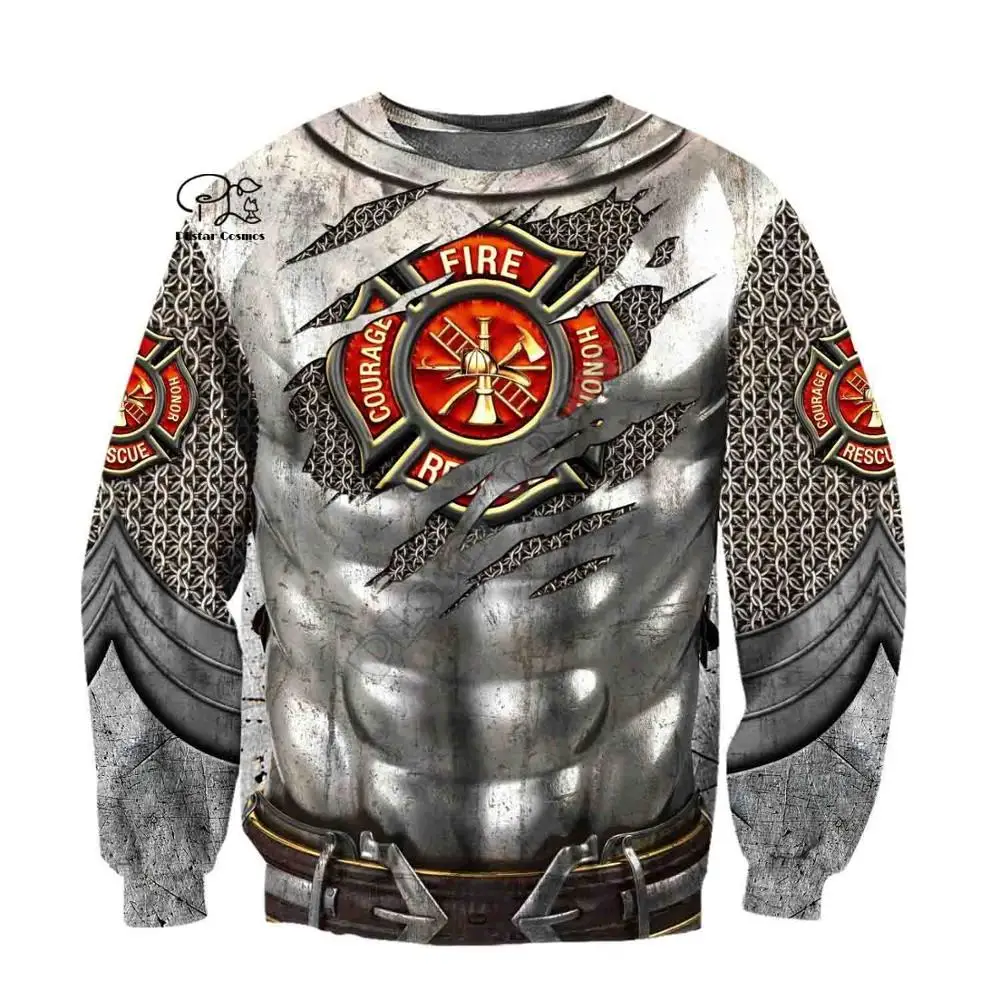

PLstar Cosmos 3DPrint FireFighter Firemen Fire Hero Harajuku Streetwear New Fashion Knight Zip Hoodie/Sweatshirt/Mens Womens-a6