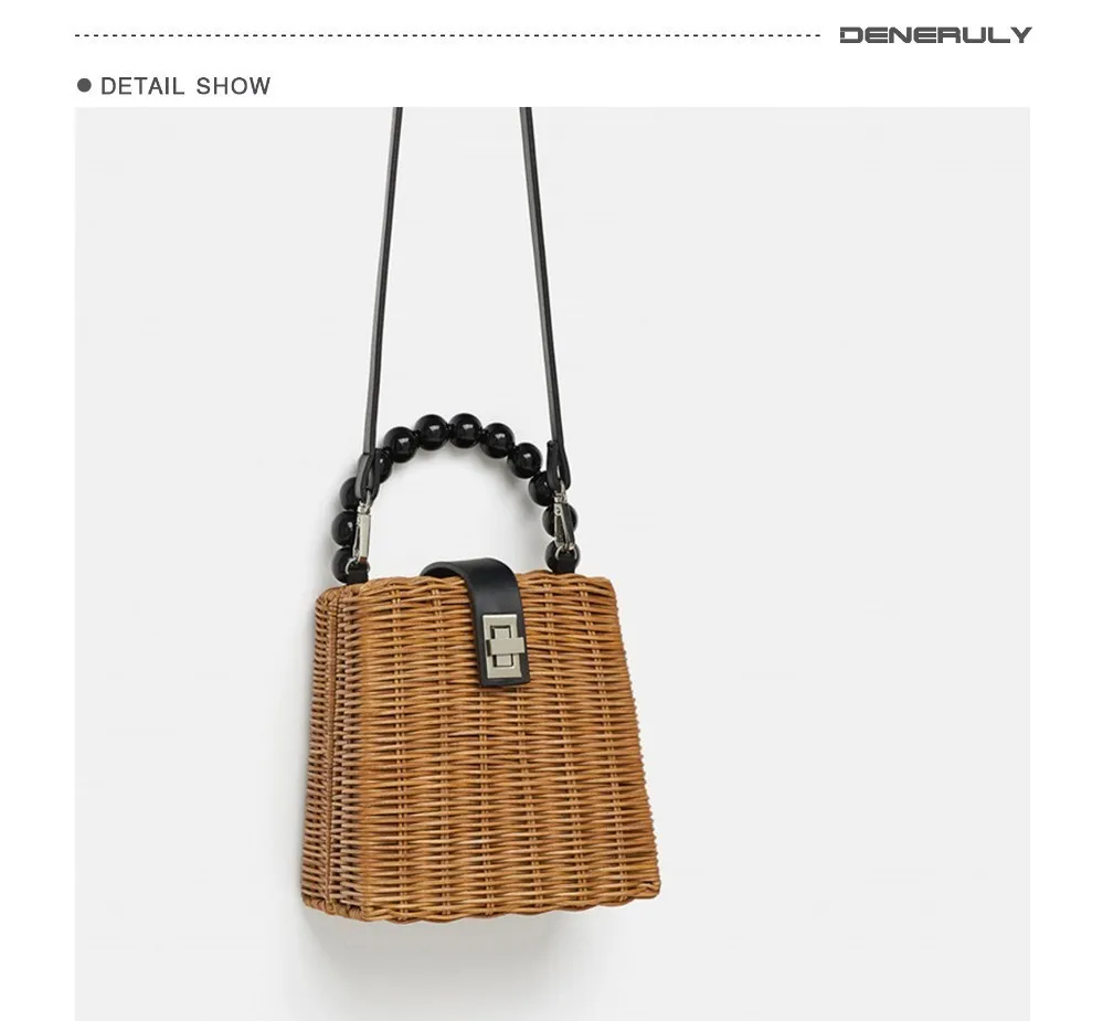 Соломенная пляжная женская сумка модные простые Strandtas Сумки Sac En Paille дамская сумка на плечо из ротанга Пляжная Сумка Bolso Paja сумки на плечо