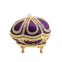 handmade enamel easter egg jewel case home furnishing articles clamshell style jewelry storage box
