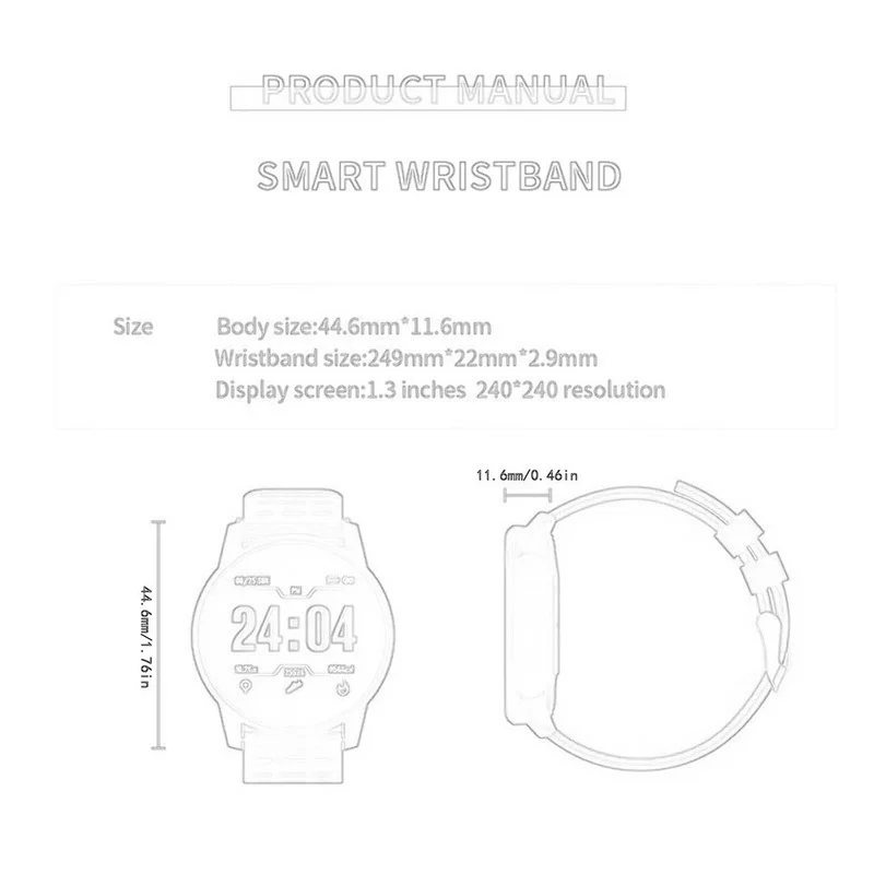

119plus Smart Watches Waterproof 116 plus Smart Bracelet Wristband Heart Rate Watch Men Women Sport Watches Smart Band