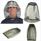 Головной убор с противомоскитной сеткой для выживания на природе, шляпа для защиты лица от насекомых, оборудование для кемпинга, шапка для дикой рыбалки