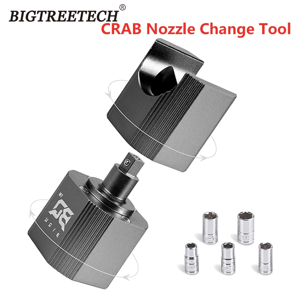 BIGTREETECH CRAB Nozzle Change Tool 6-10MM Nozzle Wrench For E3D V6 Volcano MK8 MK9 CR10 Heat Block 3D Printer Parts BIGTREETECH CRAB Nozzle Change Tool 6-10MM Nozzle Wrench For E3D V6 Volcano MK8 MK9 CR10 Heat Block 3D Printer Parts
