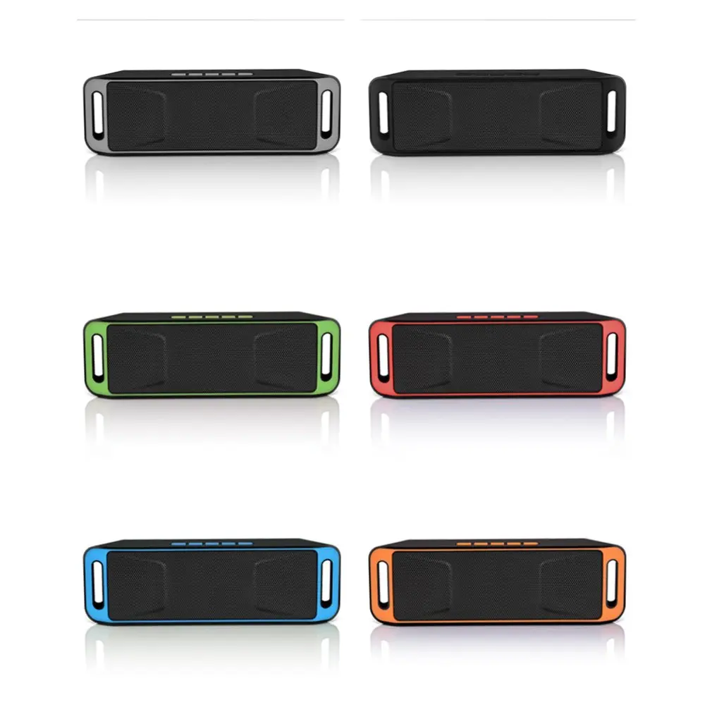 Портативный Bluetooth динамик беспроводной мини-динамик усилитель сабвуферный Стереодинамик TF USB fm-радио Встроенный микрофон двойной бас SP208