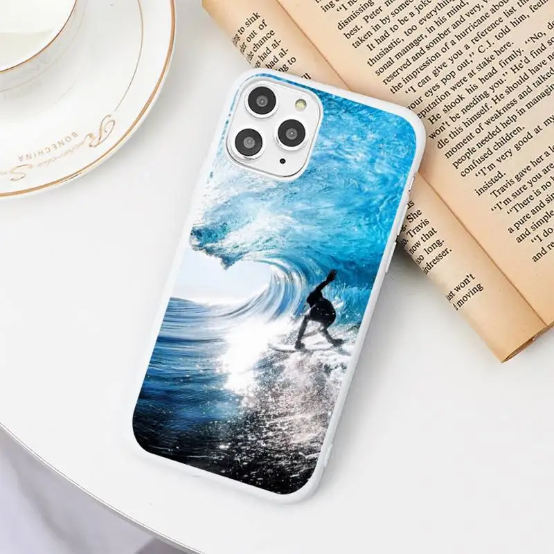

Sports surfing Phone Case Candy Color White for iPhone 11 pro XS MAX 8 7 6 6S Plus X 5S SE 2020 XR