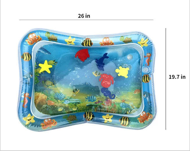 Детский Надувной аквариумный коврик для игры в воду, игрушка с животиком, водяная подушка, Новорожденные малыши, водяное сиденье для ползания