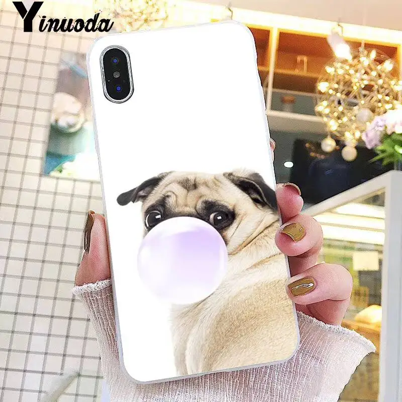 Motirunner Animal Cute Pug Dog DIY Painted Phone Case For IPhone X XS MAX 6 6S 7 7plus 8 8Plus 5 5S XR 10 11 Pro Max | Мобильные