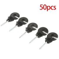 50pcs garden supplies accessories electric fence offset ring insulator fencing screw in posts wire safe agricultural