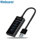 USB 2,0 USB 3,0 хаб Мульти USB разветвитель расширитель несколько USB 3 Hab вклвыкл кнопка кабель адаптера переменного тока разветвитель для портативных ПК