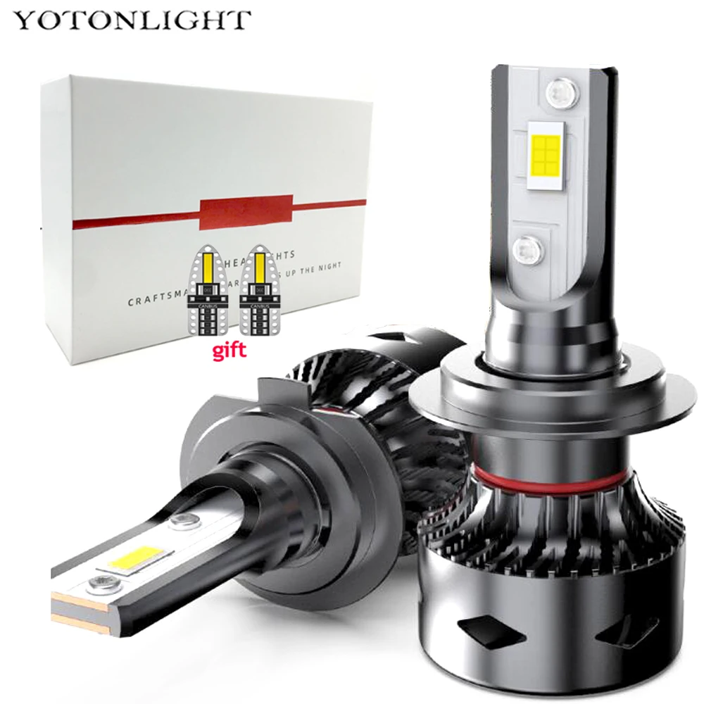 YOTONLIGHT Super Hb3 H1 H4 светодиодные фары H7 лампы 9005 9006 hb4 H11 52 Вт 15000LM H8 9012 Hir2 автомобильные