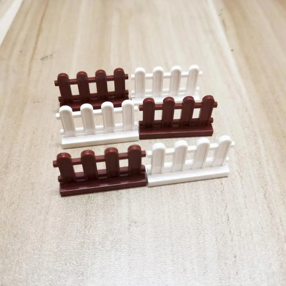 Детали для сада сделай сам 30 шт./лот блок забора коричневого цвета совместимый с