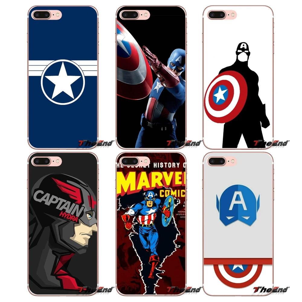 marvel Captain America Transparent Soft Cases Covers For Samsung Galaxy J1 J2 J3 J5 J7 A3 A5 A7 2015 2016 2017 J330 J530 J730 | Мобильные