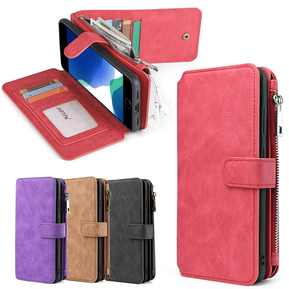 

Wallet Pu Leather Fashion Handbag Phone Case For Iphone 6 6s 7 8 Plus X Xs Xr Xsmax 11 11pro 11promax 12 12pro 12promax