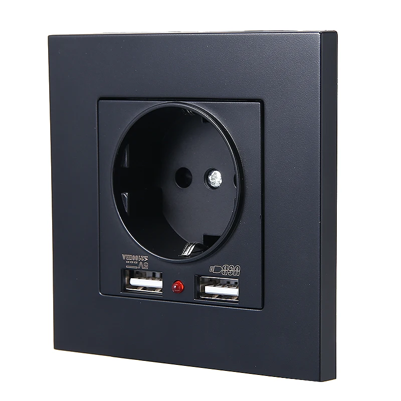 Настенная розетка 230 В с двумя USB-портами 2 1 а домашнее настенное зарядное