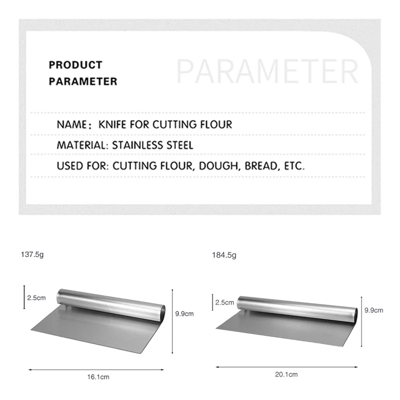 

Stainless Steel Dough Cutter Pizza Dough Scraper Pastry Spatulas Fondant Cake Decoration Tools Kitchen Accessories Baking Cutter