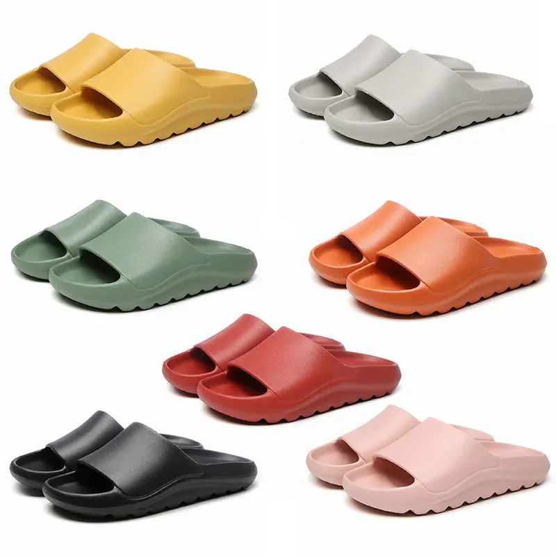 

Slippers Women Summer Thicken Solid Color Home Indoor Shoes Eva Non-slip Beach Slides Bathroom Shoes Shower Slippers Unisex