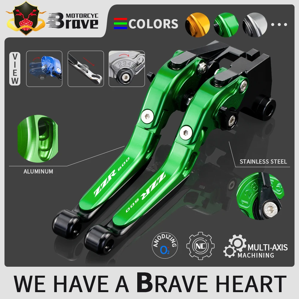 

CNC алюминиевые аксессуары для мотоциклов тормоза рычаг сцепления для KAWASAKI ZZR600 2005 2006 2007 2008 2009 ZZR 600
