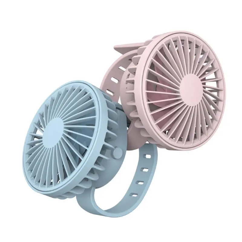

USB Rechargeable Cooling Watch Fan Lazy Personal Fan 3 Speed Wearable Sports Fan LX9B