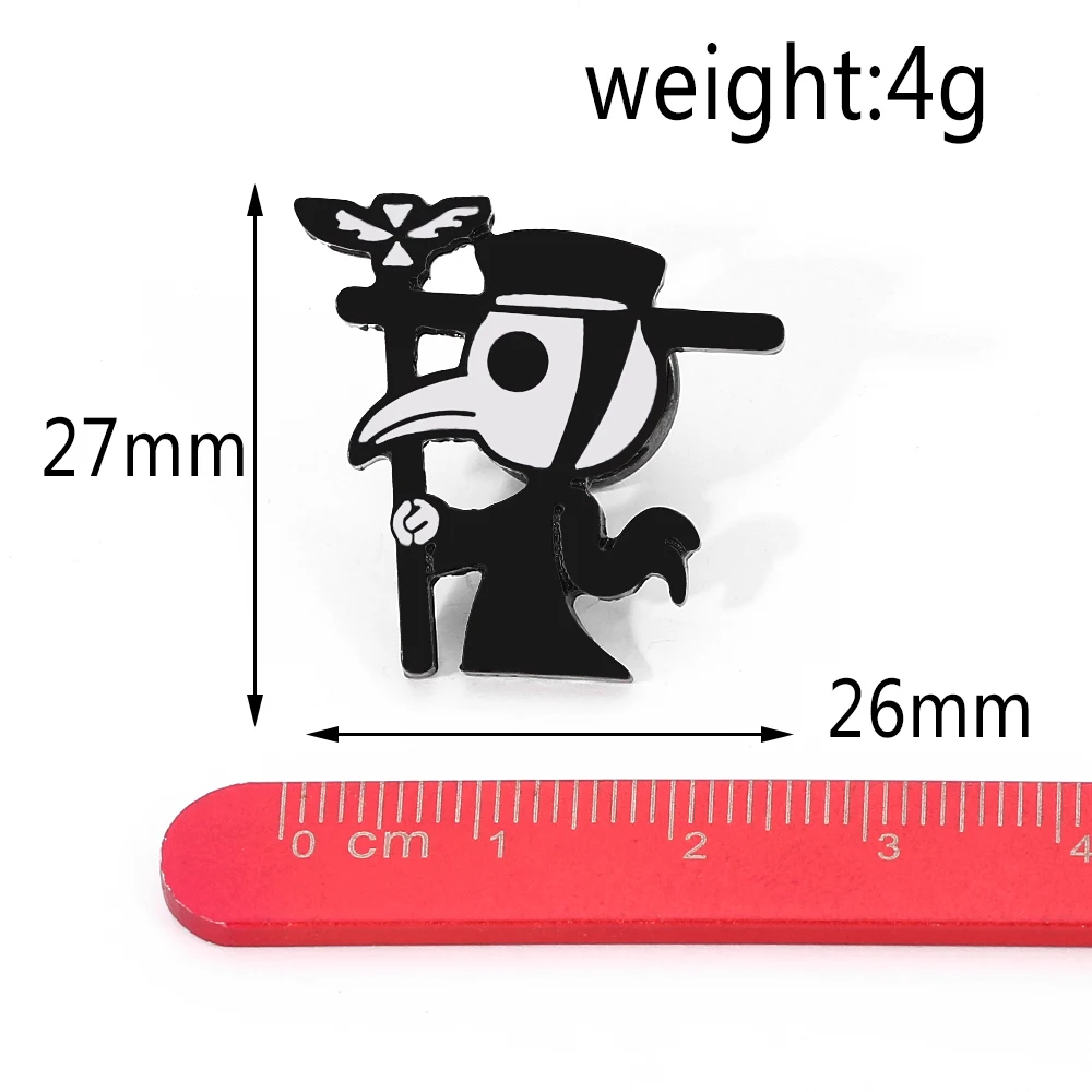 Панк чума доктор Эмаль Булавка шапка в форме птицы брошь ужас Твердые Значки для