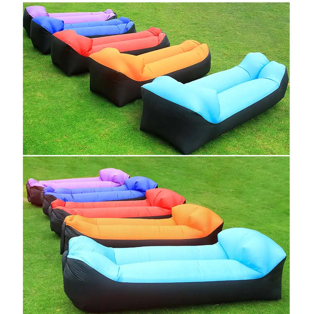 Пэчворк портативный надувной ленивый диван с подушкой для кемпинга путешествий