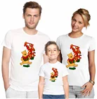 Футболка с изображением семьи Диснея, футболка с изображением Винни-Пуха, женская футболка, повседневные топы для детей, одежда для родителей и детей на Рождество
