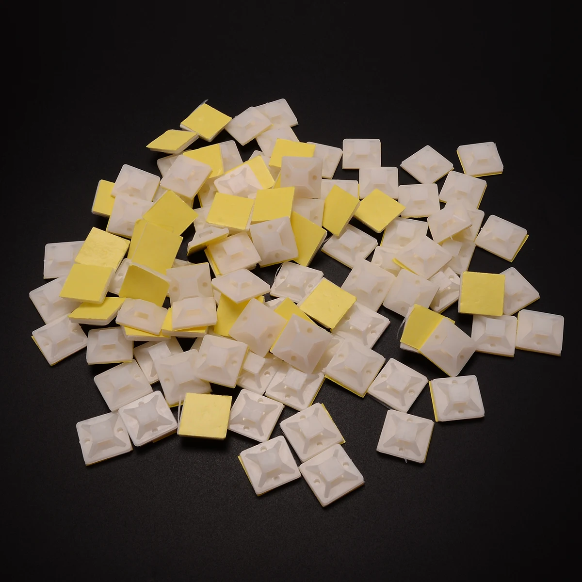 100 шт./компл. белый вязаный базовые крепления 2 см X сама клейкий кабель стяжка для