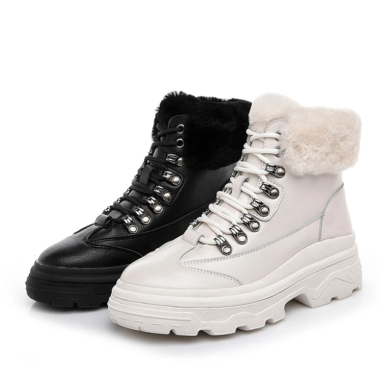 SWYIVY/зимние ботинки из микрофибры Женская зимняя обувь Женские Теплые ботильоны