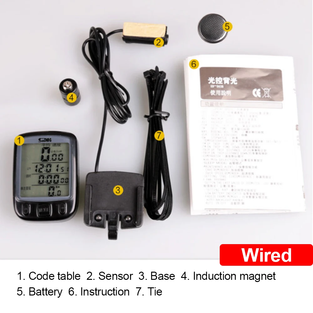 563 A/B/C Водонепроницаемый ЖК дисплей Дисплей Велоспорт Велосипед Велосипедный