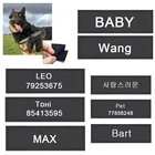 2 шт. Персонализированная идентификационная бирка для домашних животных, кошка и собака, ремень с именем, нестандартный Забавный ремешок, ярлык на ошейник, наклейка, пользовательские аксессуары для домашних животных, Н