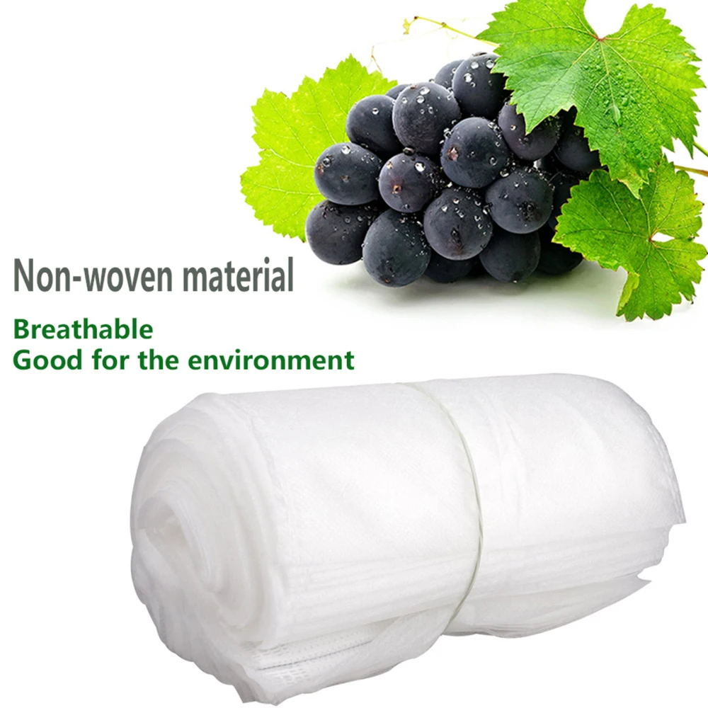

Mesh Net Bag Fruit Protection Bags Insect Plant White Netting Non-woven 100pcs For Insects Drawstring Vegetable Pest