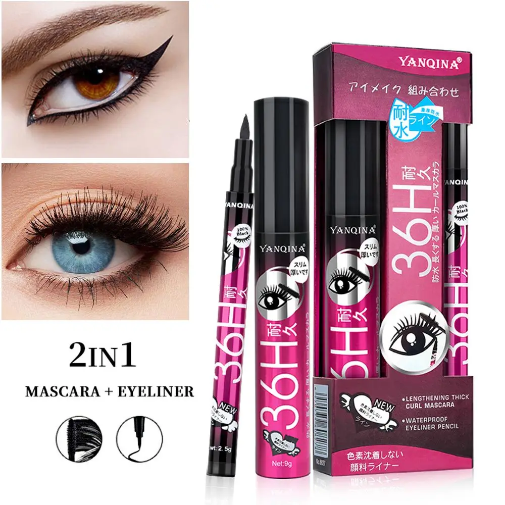 

Новая Водостойкая тушь для ресниц с защитой от пятен 4D, 2 шт.